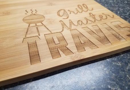 Grill Master Cutting Board – Custom Engraved BBQ Gift for Dad, Father’s Day, or Grill Lovers
