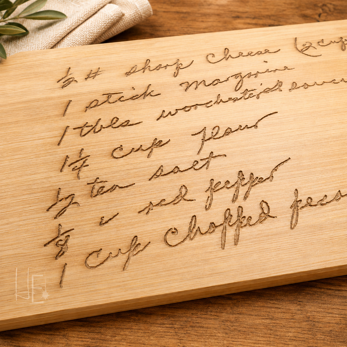 Handwritten Recipe Cutting Board – Personalized Bamboo Board Keepsake – Custom Engraved Family Recipe Gift – Memorial Kitchen Gift