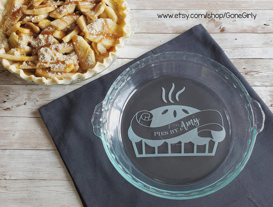 Made with Love From Your Kitchen – Personalized Engraved Glass Pie Plate