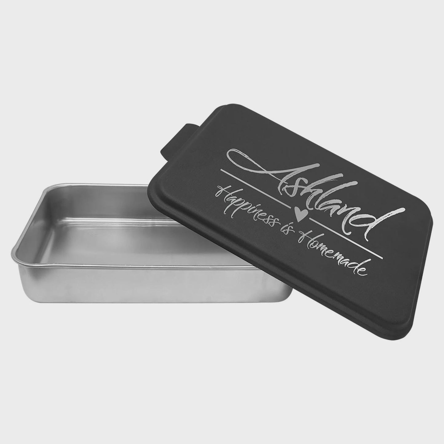 Personalized Aluminum Cake Pan with Engraved Lid – 9x13 Custom Baking Pan – Durable Gift for Bakers, Weddings & Housewarmings