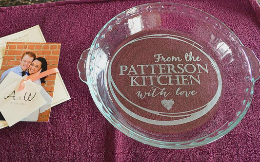From My Kitchen With Love Personalized Pie Plate – Custom Engraved Gift