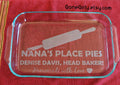 Personalized “Head Baker” Engraved 9x13 Casserole Dish with Red Lid – Custom Kitchen Bakeware Gift