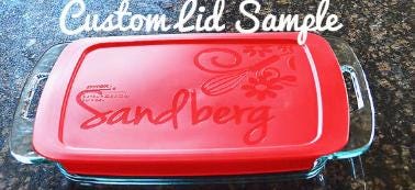 Musician’s Family Favorite Engraved 9x13 Casserole Dish with Red Lid – Personalized Gift for Music Lovers